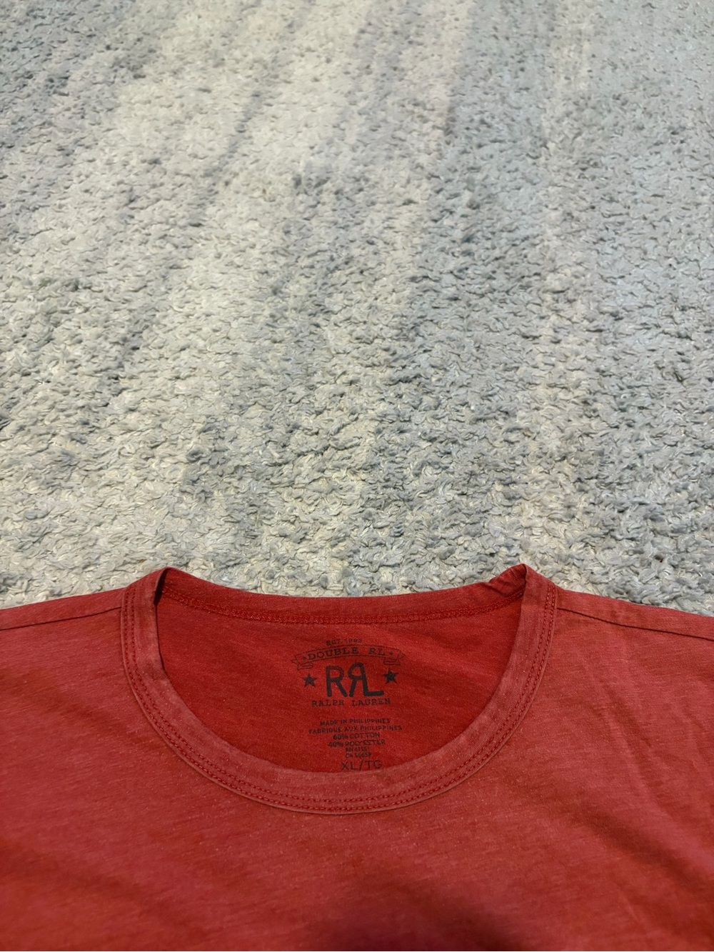 RRL Ralph Lauren Cowboy Rodeo Graphic T Shirt Mens XL Faded Red Distressed Workw - Picture 2 of 5